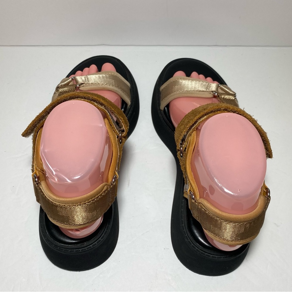 Zara Flat Strappy Dads Sandals Brown Sporty Style Thick Sole Women’s Size 36 - Picture 7 of 16